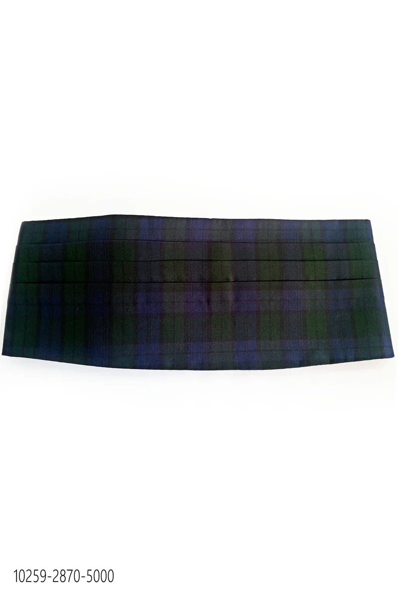Fascia 4 pieghe pura seta tartan