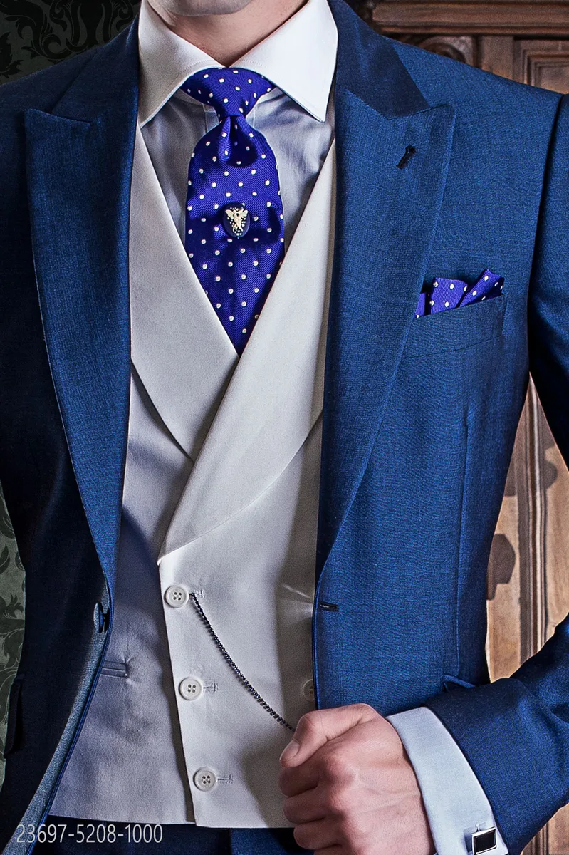 Gilet doppiopetto in cotone bianco