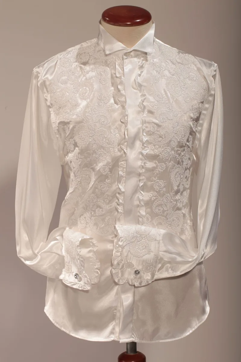 Camicia bianca ricamata