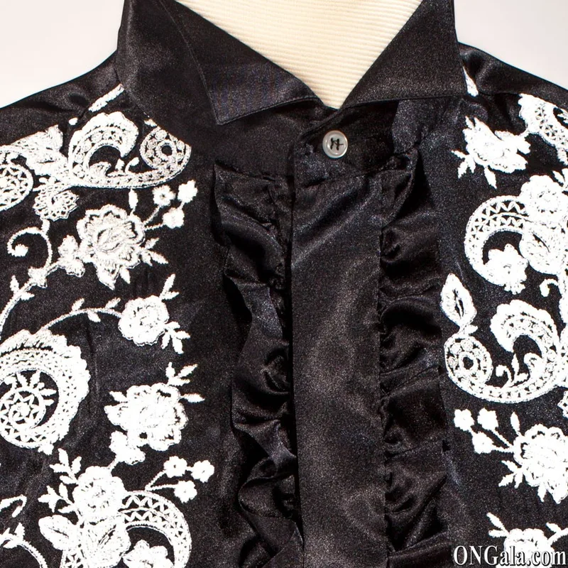 Camicia nera ricamo glitter