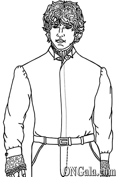 Camicia microfibra con pizzo sui polsi