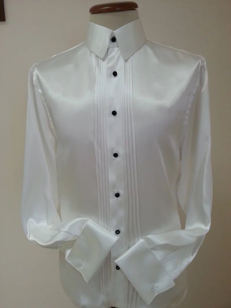 Camicia bianca con plissé