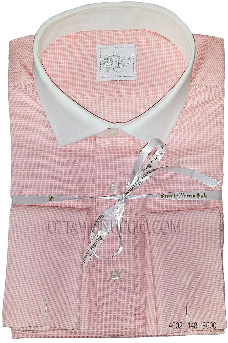 Camicia cotone collo a contrasto