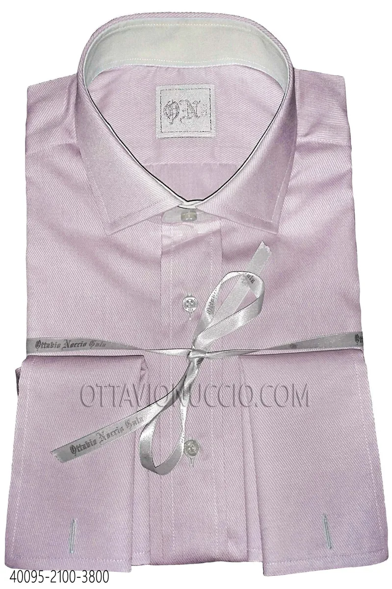 Camicia rosa in cotone popeline