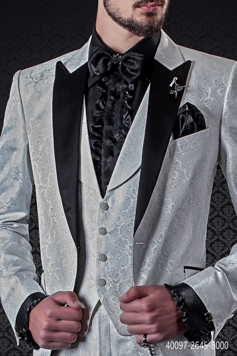 Camicia in lurex nero con volant