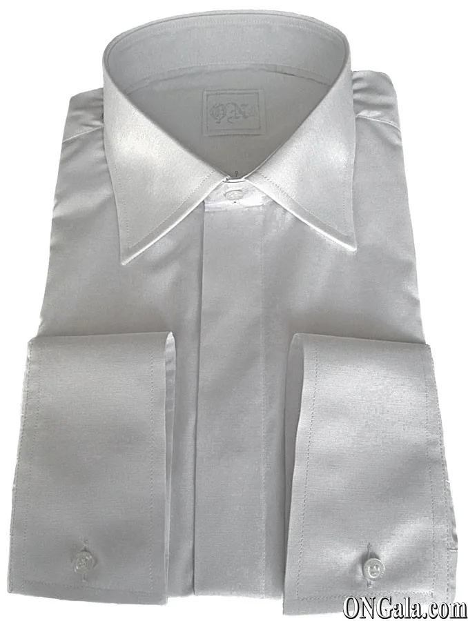 Camicia in cotone bianca con bottone nakar