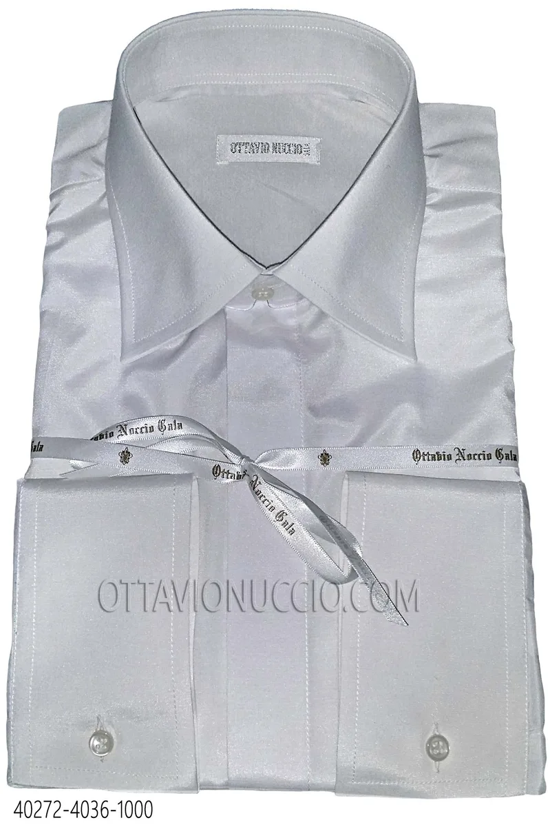 Camicia in cotone bianca con bottone nakar