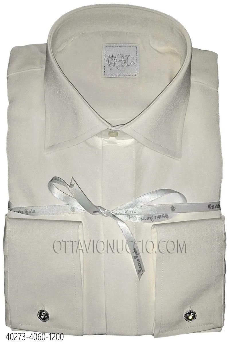 Camicia microfibra avorio