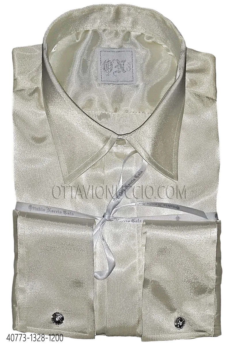 Camicia raso avorio