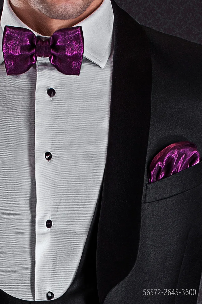 Papillon e Fazzoletto in lurex fucsia