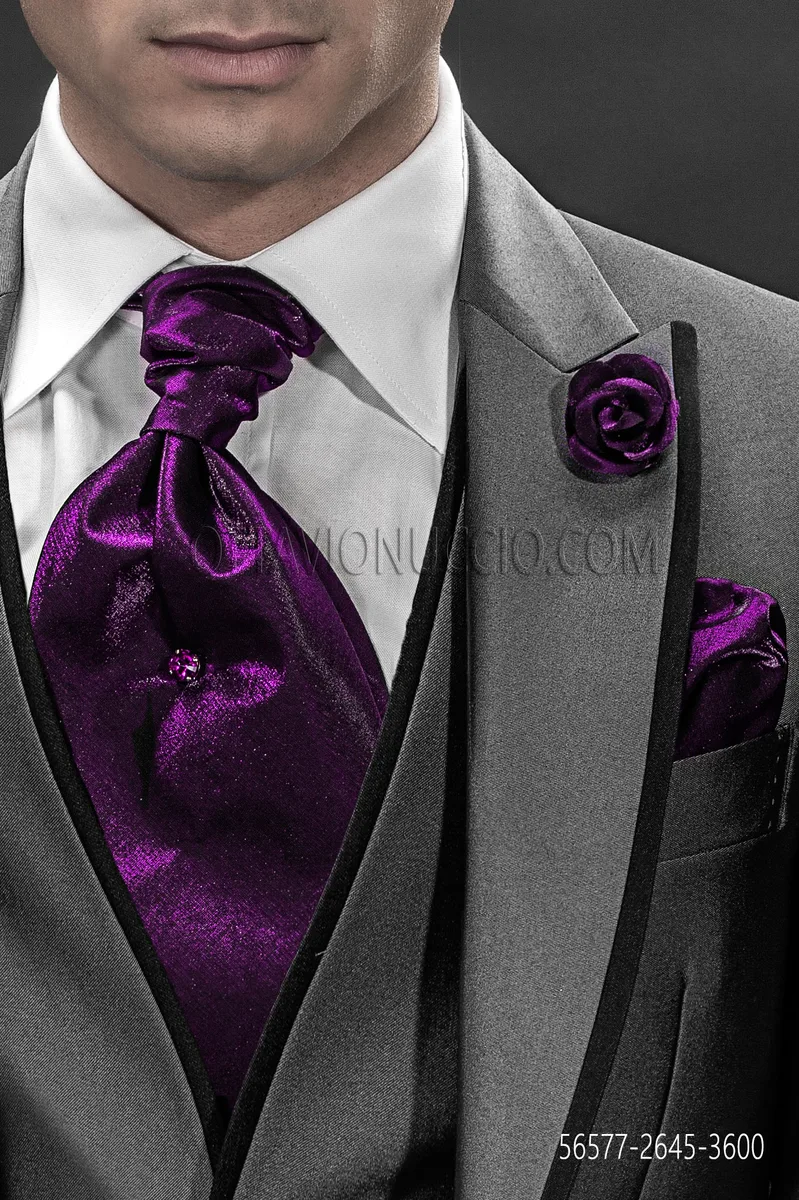 Ascot e fazzoletto in lurex fucsia