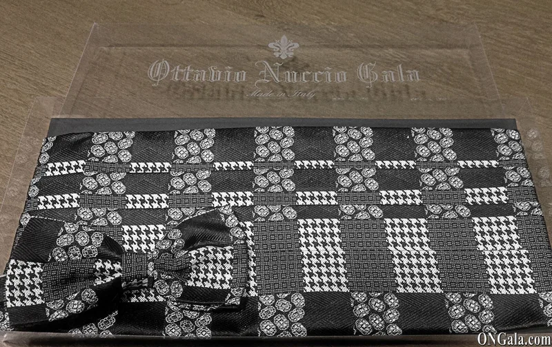 Fascia e Papillon in seta nero