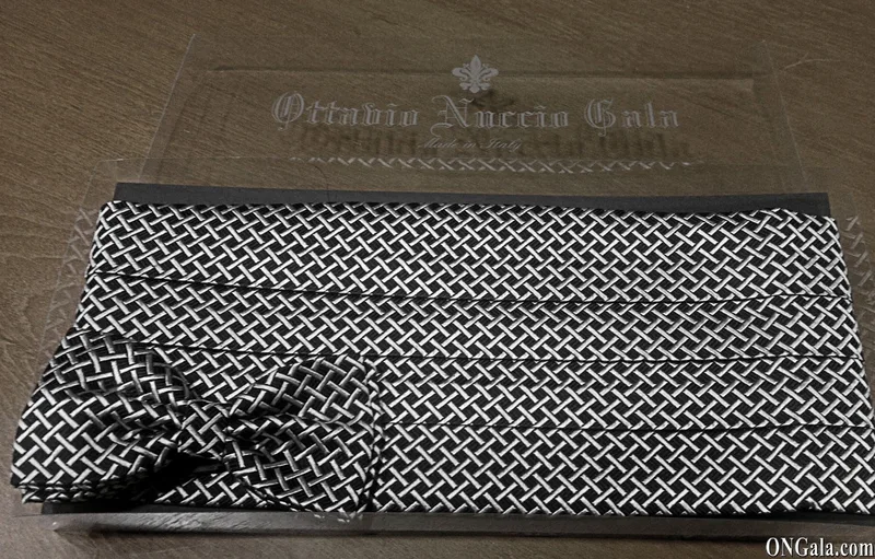 Fascia e Papillon in seta nero