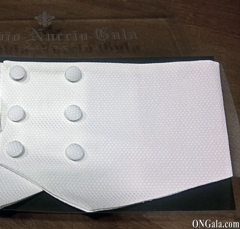 Fascia e Papillon in cotone bianco