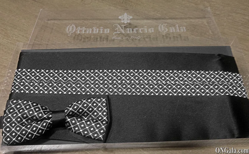 Fascia e Papillon bicolore bianco e nero