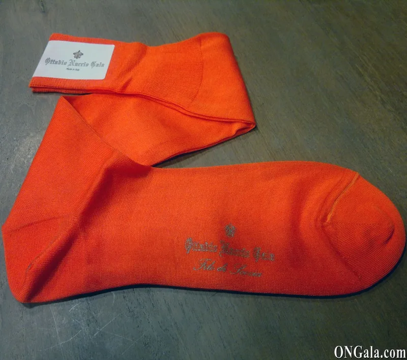 Calze in cotone color arancio