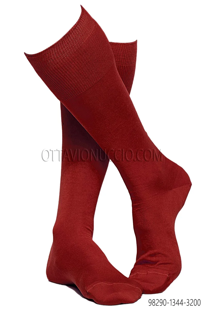 Calze in cotone rosse