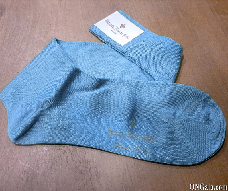 Calze celeste in cotone