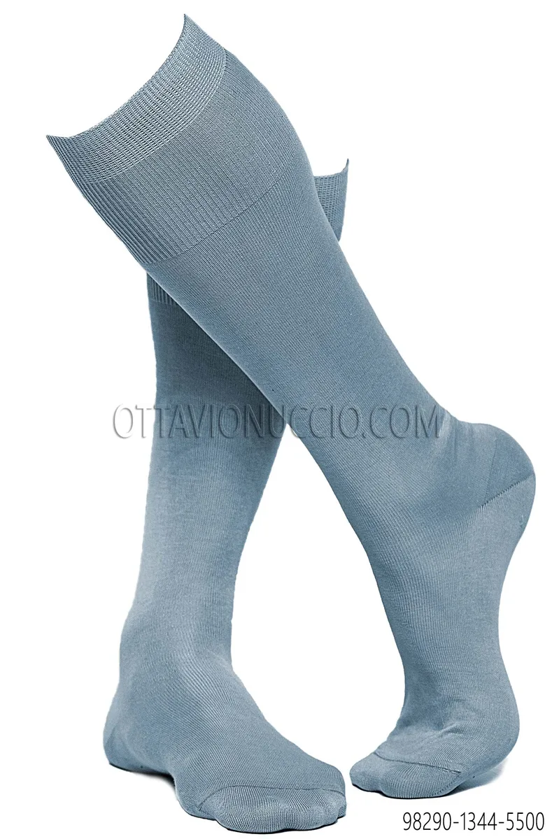 Calze celeste in cotone