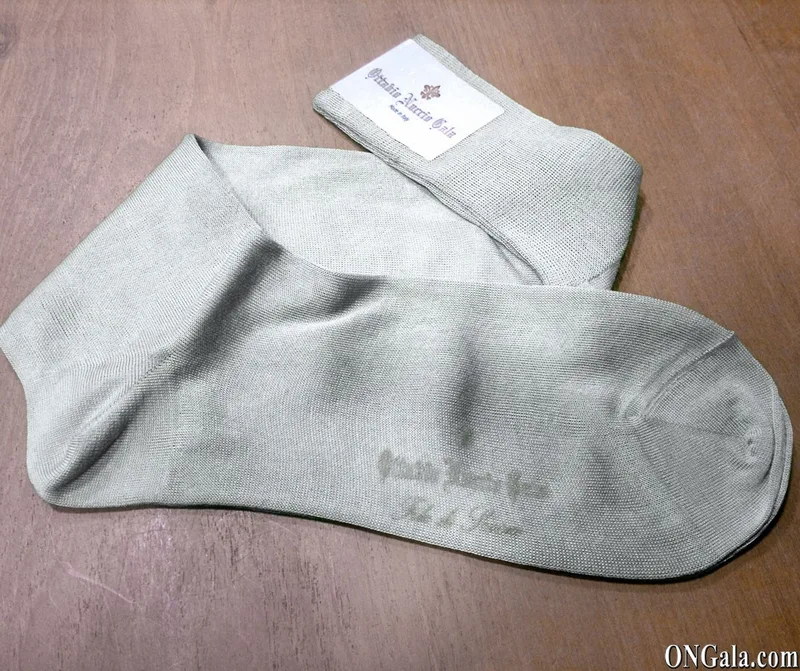 Kniesocken grau aus Baumwolle