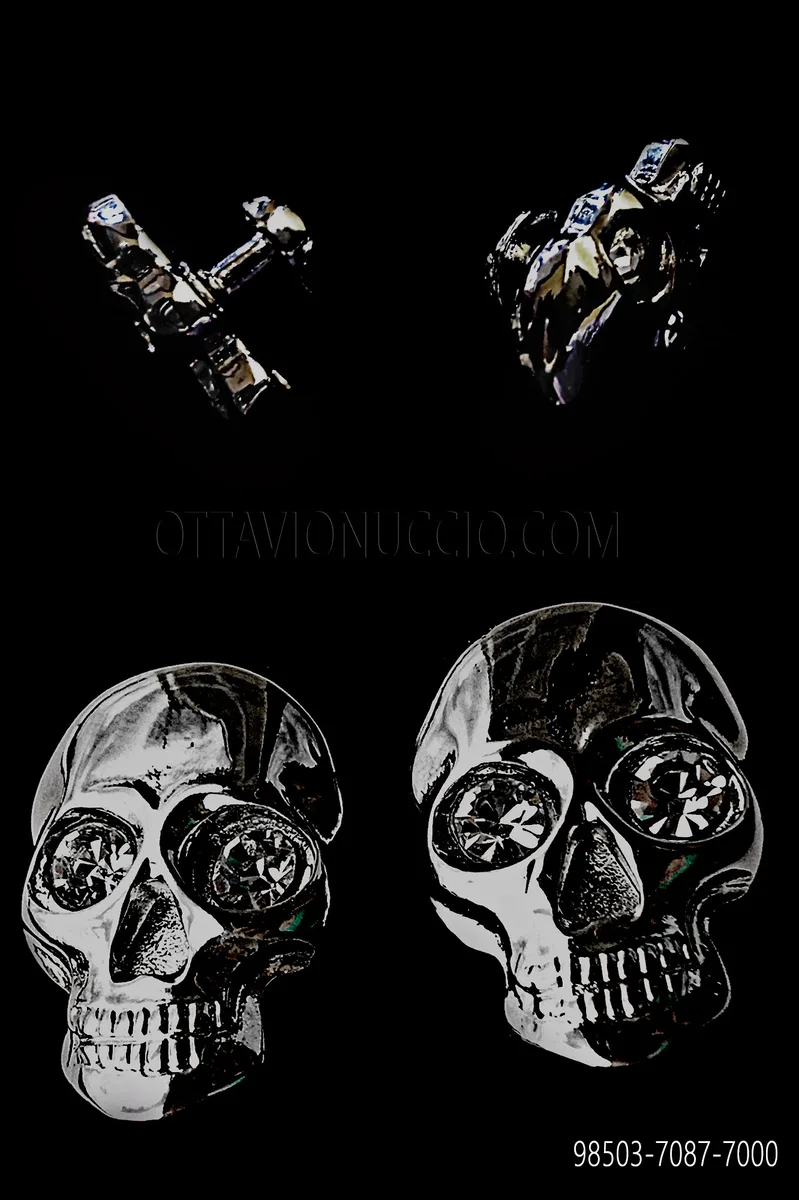Gemelos caño fusil forma calaveras