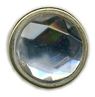 Gemelos dorado forma redonda con piedra crystal
