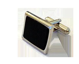 Enamel Rectangular Cufflinks in Black