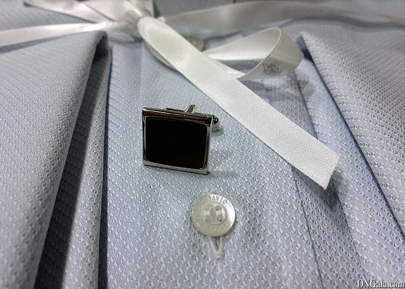 Enamel Rectangular Cufflinks in Black