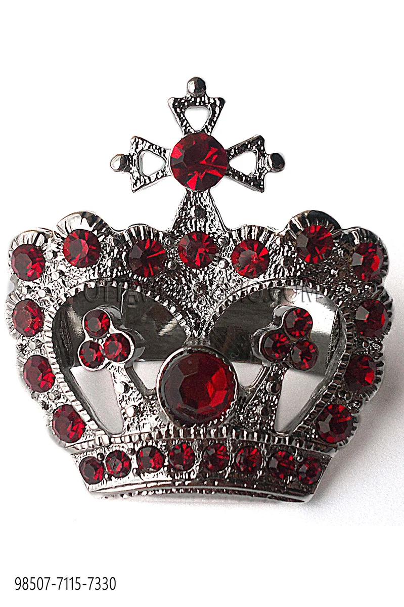 Fermanodo Corona nikel strass rosso