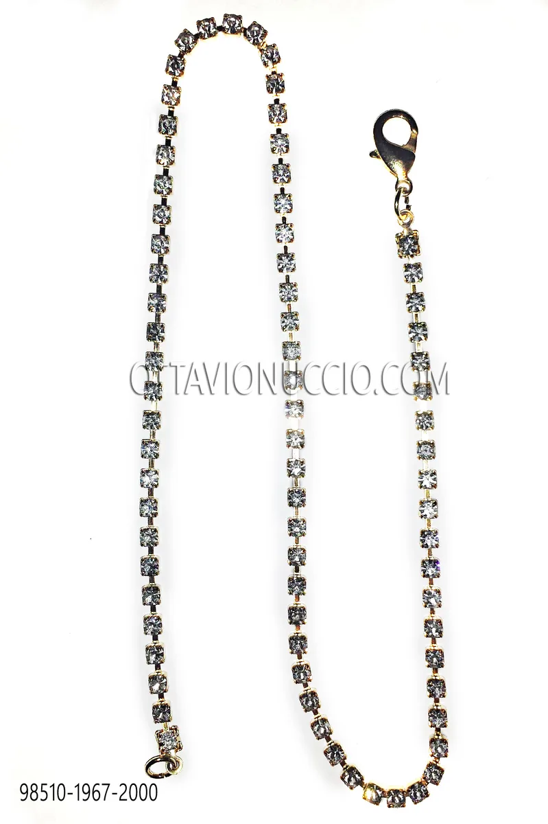 Cadenita dorada con strass cristal