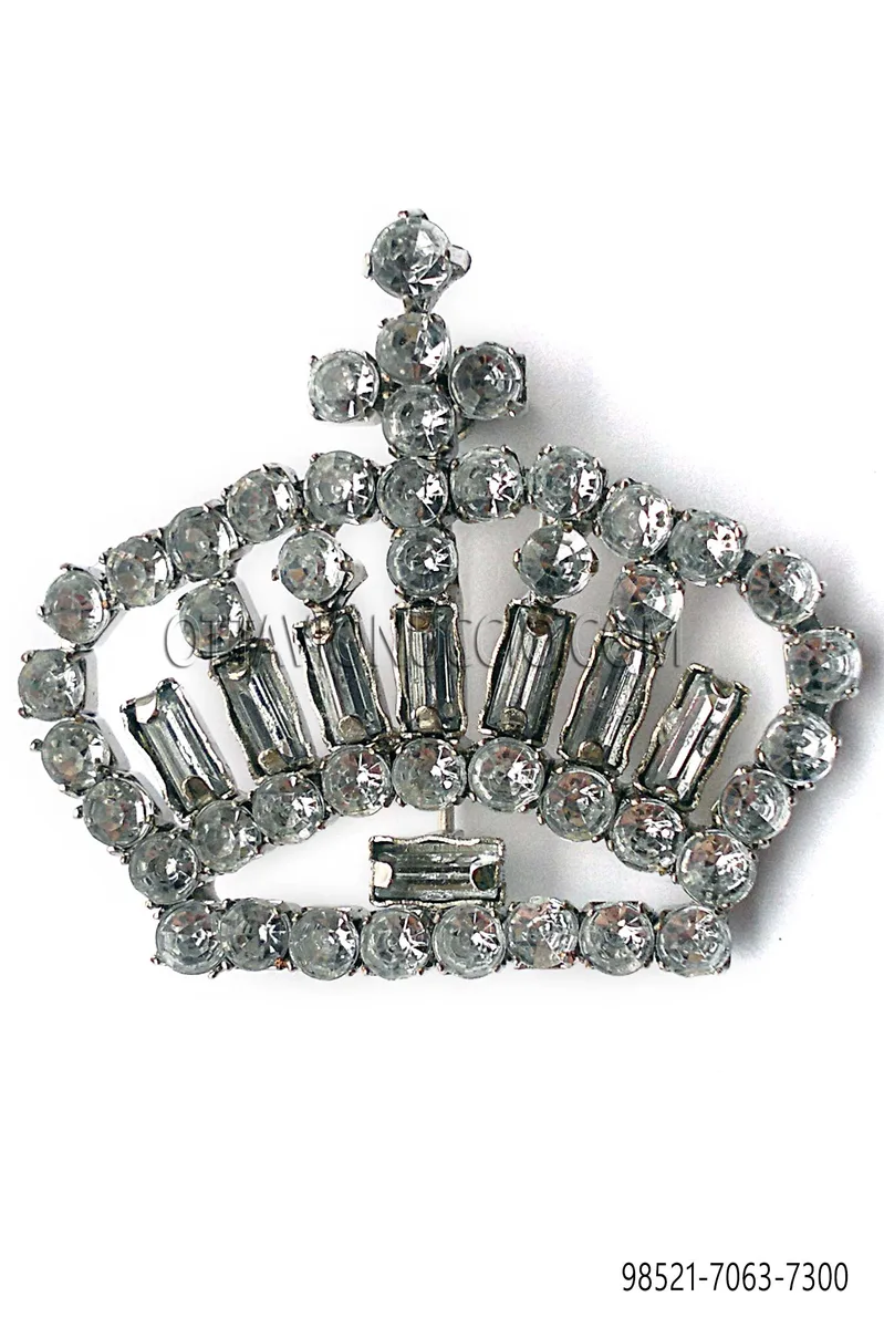 Spilla corona crystal