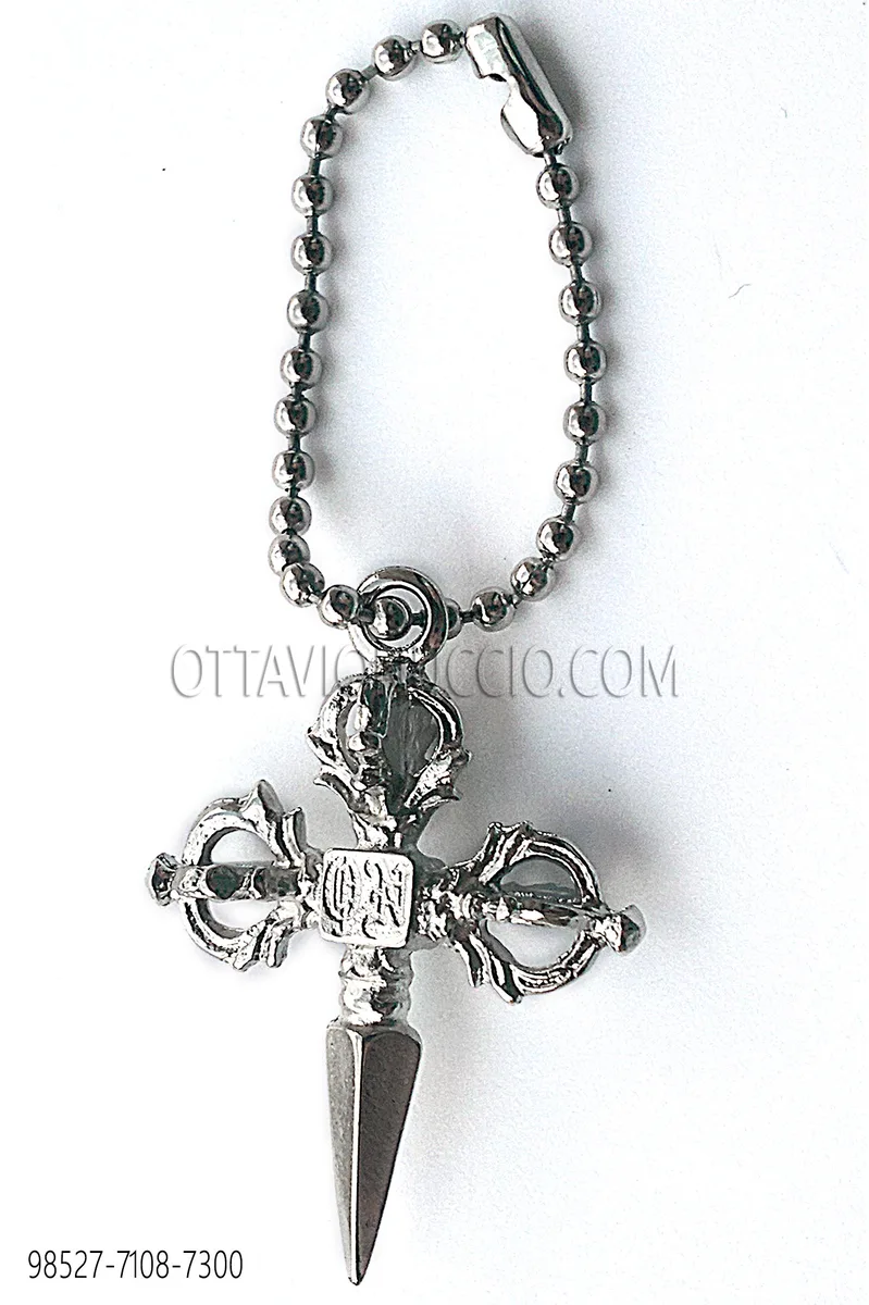 Pendentif croix gothique nikel