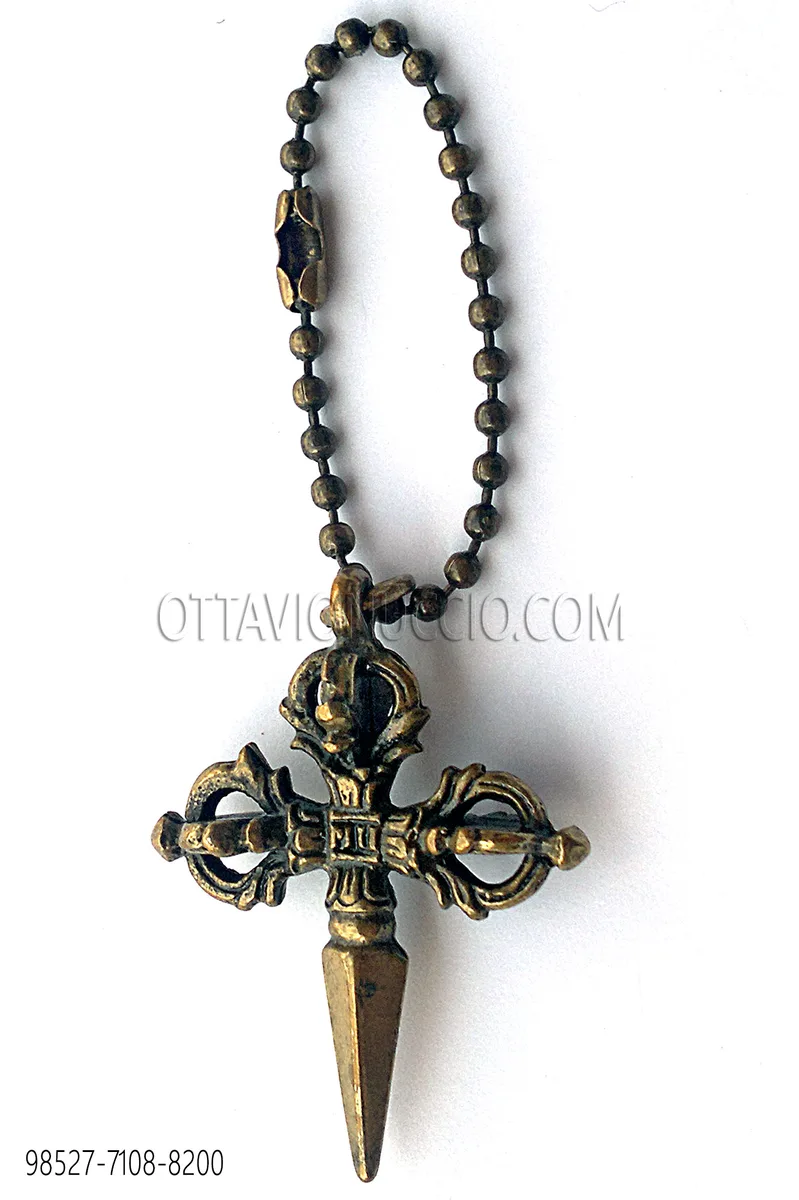 Antique Gold-Tone Gothic Cross Pendant