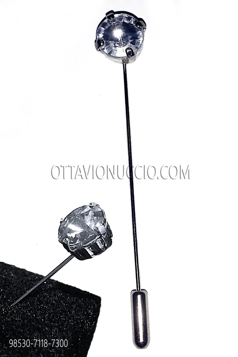 Clear Jewel Tie Pin