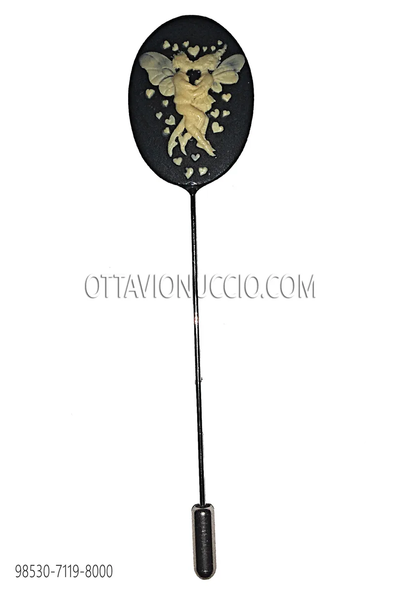 Black Cameo Tie Pin