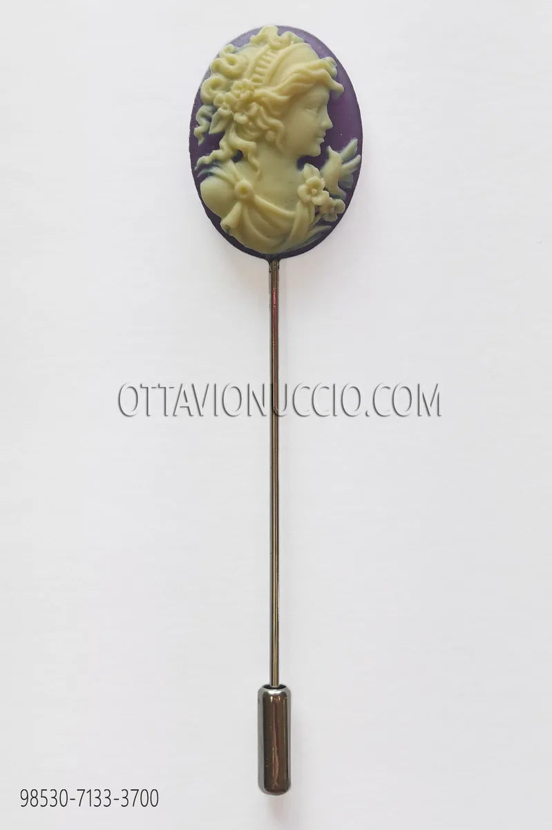 Spillone cammeo viola