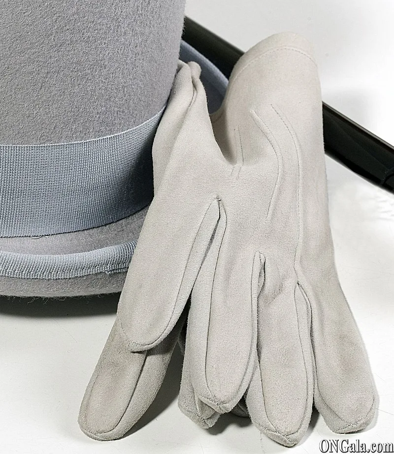 Guanti grigio perla
