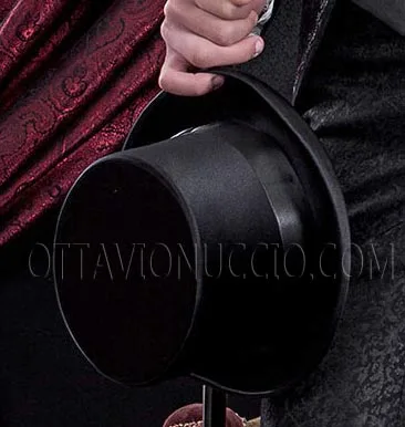 Cilindro in raso nero