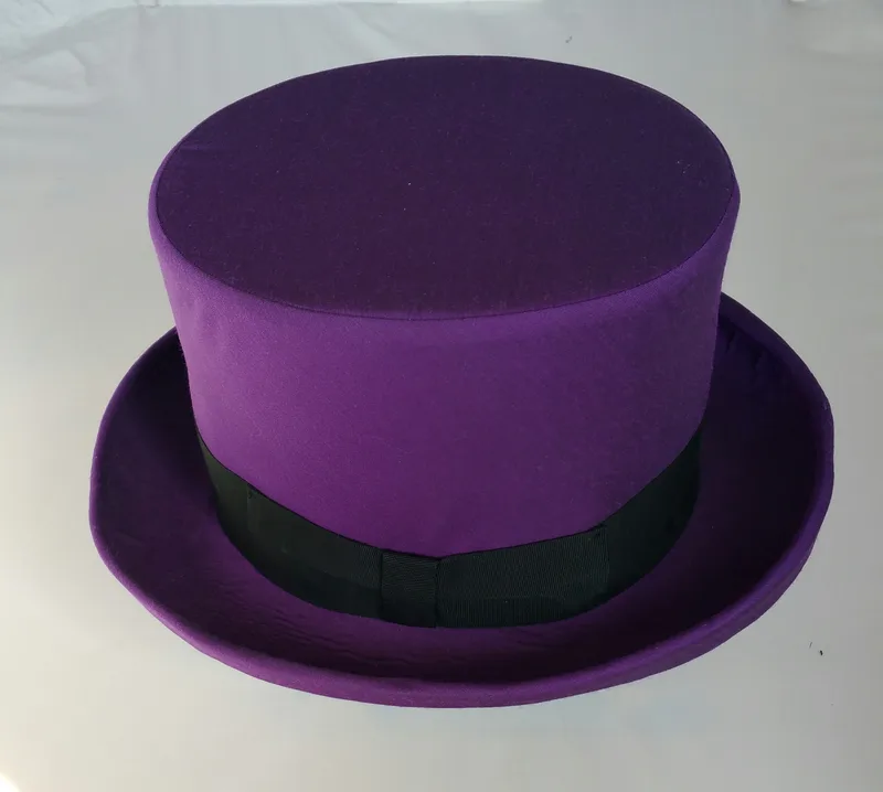 Zylinder Hut violet aus Wollmischung