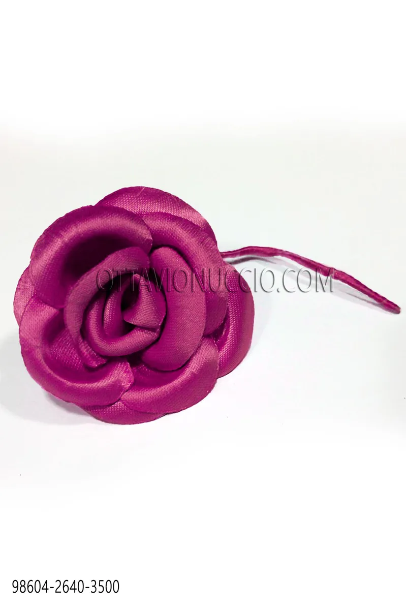 Ansteckblume, fuchsie, aus Satin
