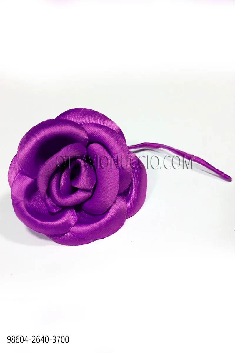 Fiore in raso viola