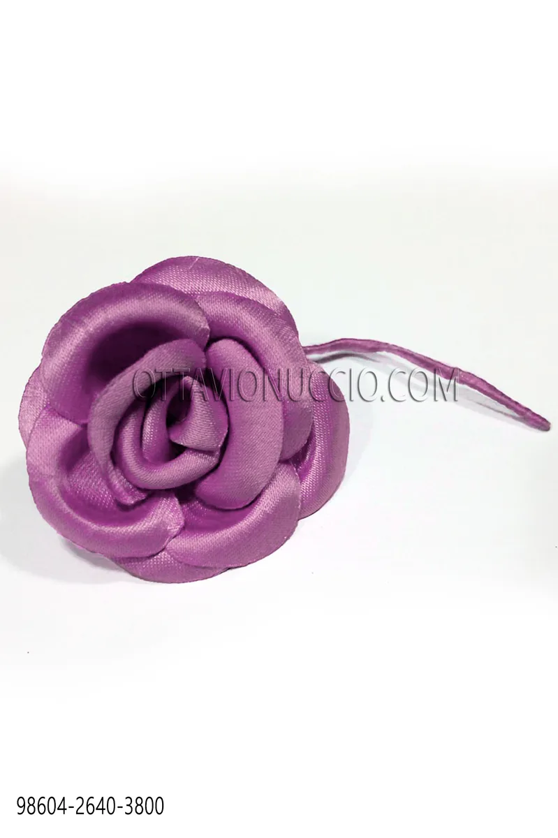 Ansteckblume, rosa, aus Satin