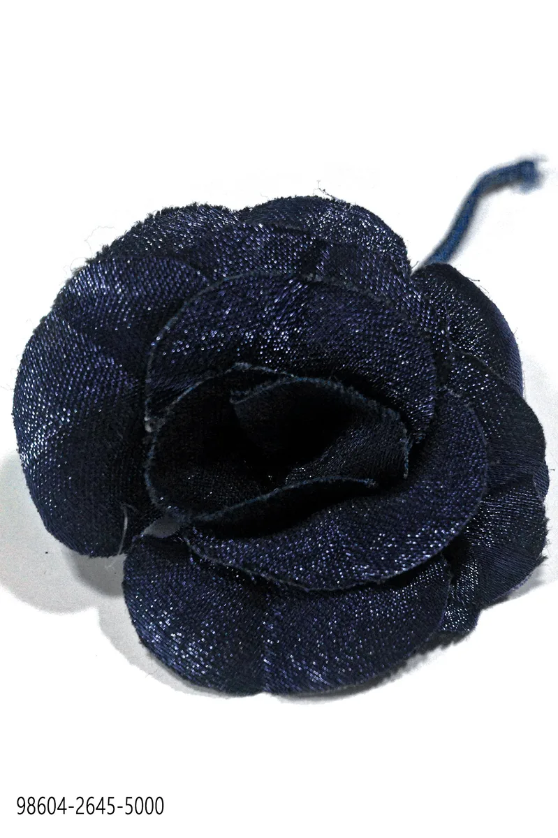 Fiore in lurex blu