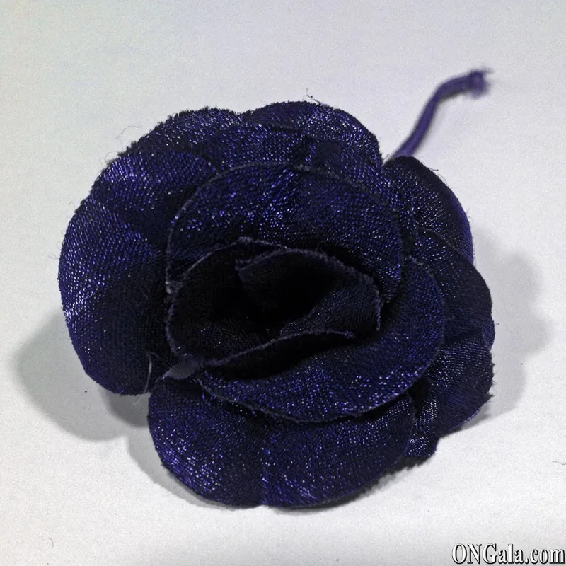 Fiore in lurex blu china
