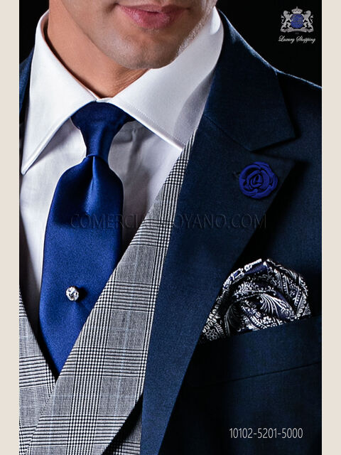 Cravatta in raso blu notte