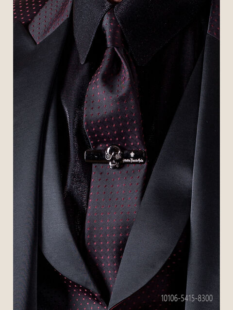 Cravattino nero pois rossi