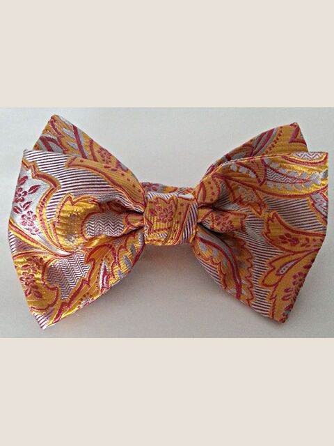 Papillon annodato in seta jacquard