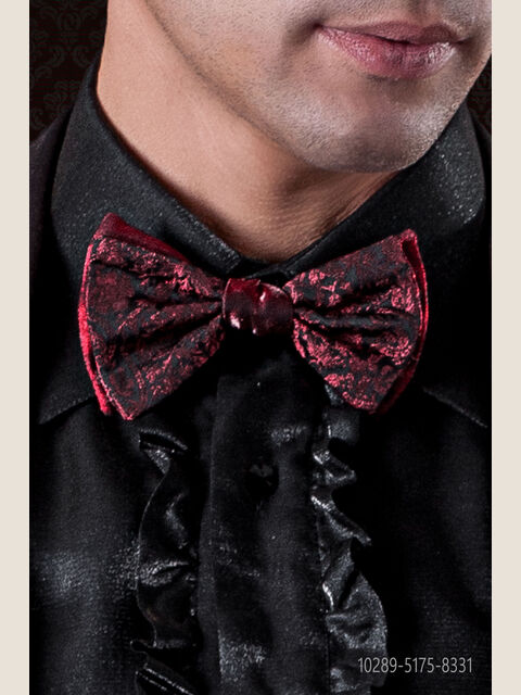 Papillon damascato rosso e nero