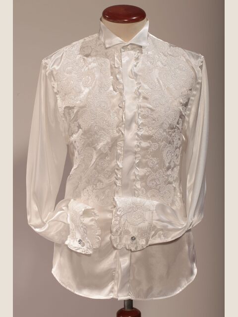 Camicia bianca ricamata