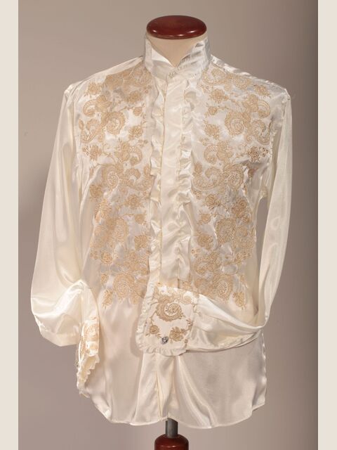 Camicia avorio ricamata